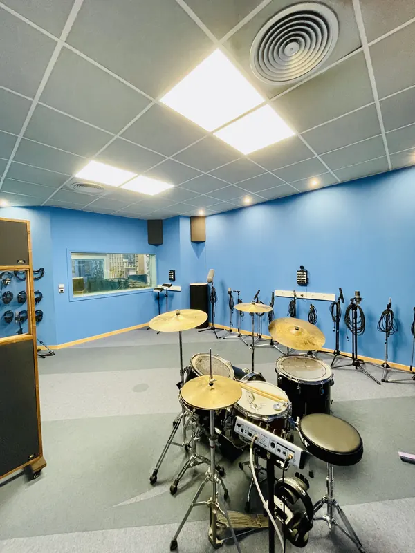 Drum kit set up in Room B