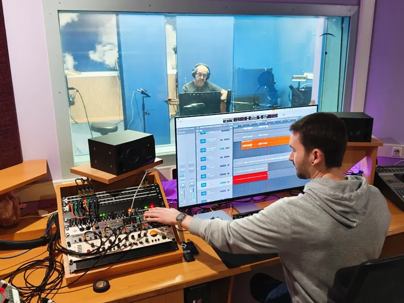 Recording from Room C with a view into Room B
