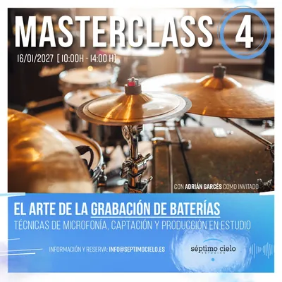 Poster for Masterclass #4: The art of recording drums